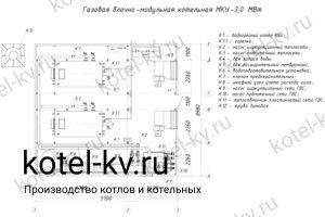 Чертежи газовой модульной котельной 3 МВт с ГВС