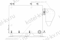 Схема установки котла КВр уголь/дрова с золоуловителем Схема установки котла КВр уголь/дрова с золоуловителем
